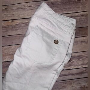 EUC Tory Burch White Denim Jeans Skinny sz 29